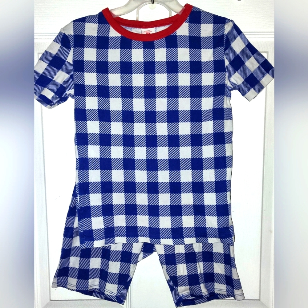 2pc Blue & White Checkered Pajama Set From Target Boys Size 10